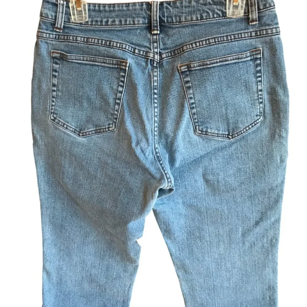 Upcycled Patchwork Capris, Reverse Bleached Country Artists Patches, Size 12P - Picture 2 of 10